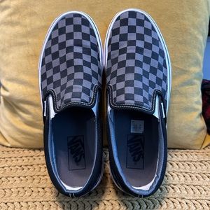 Vans Women’s 9, Men’s 7.5 Black and Gray Checkered Slip-ons